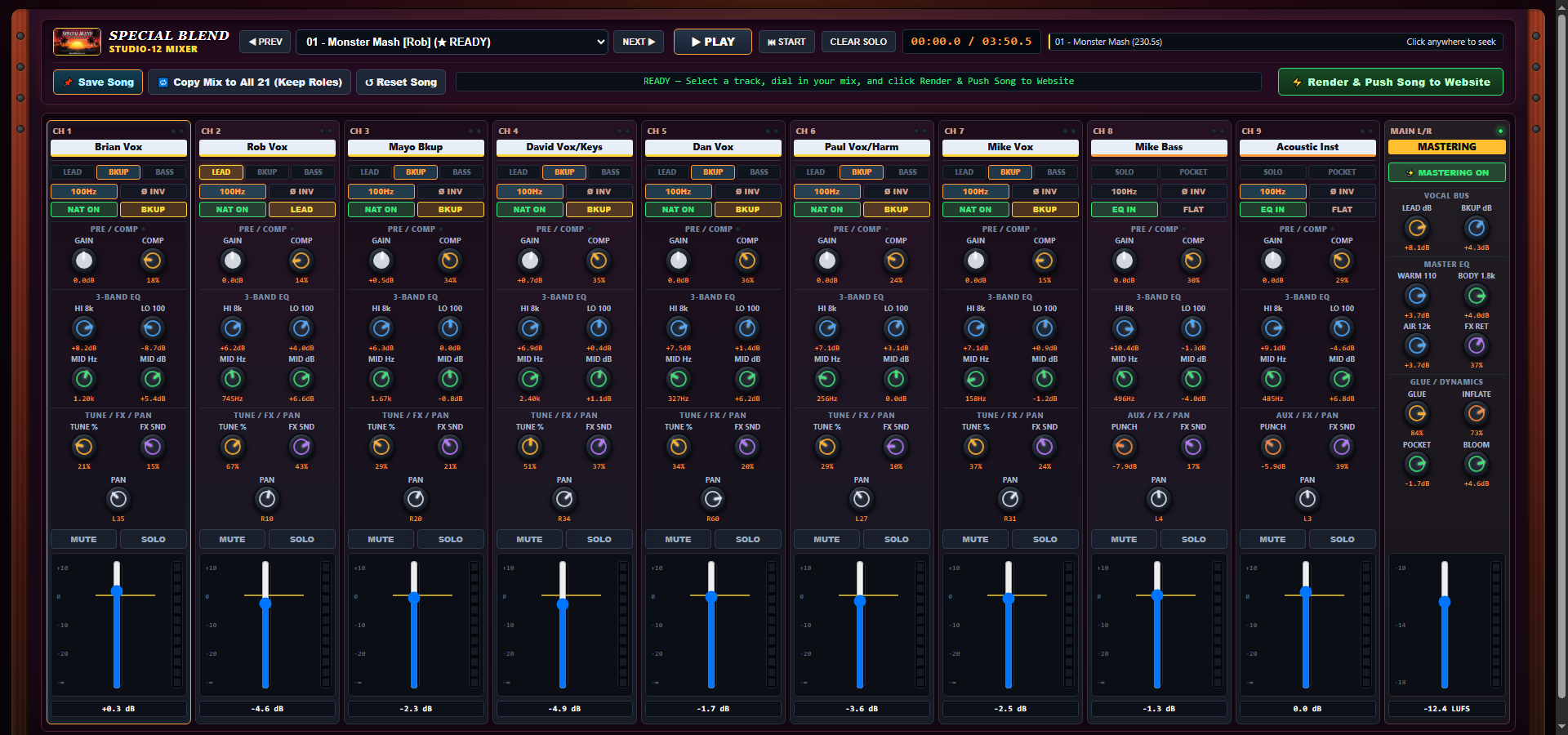 Special Blend Edition Studio-12 Console Overview