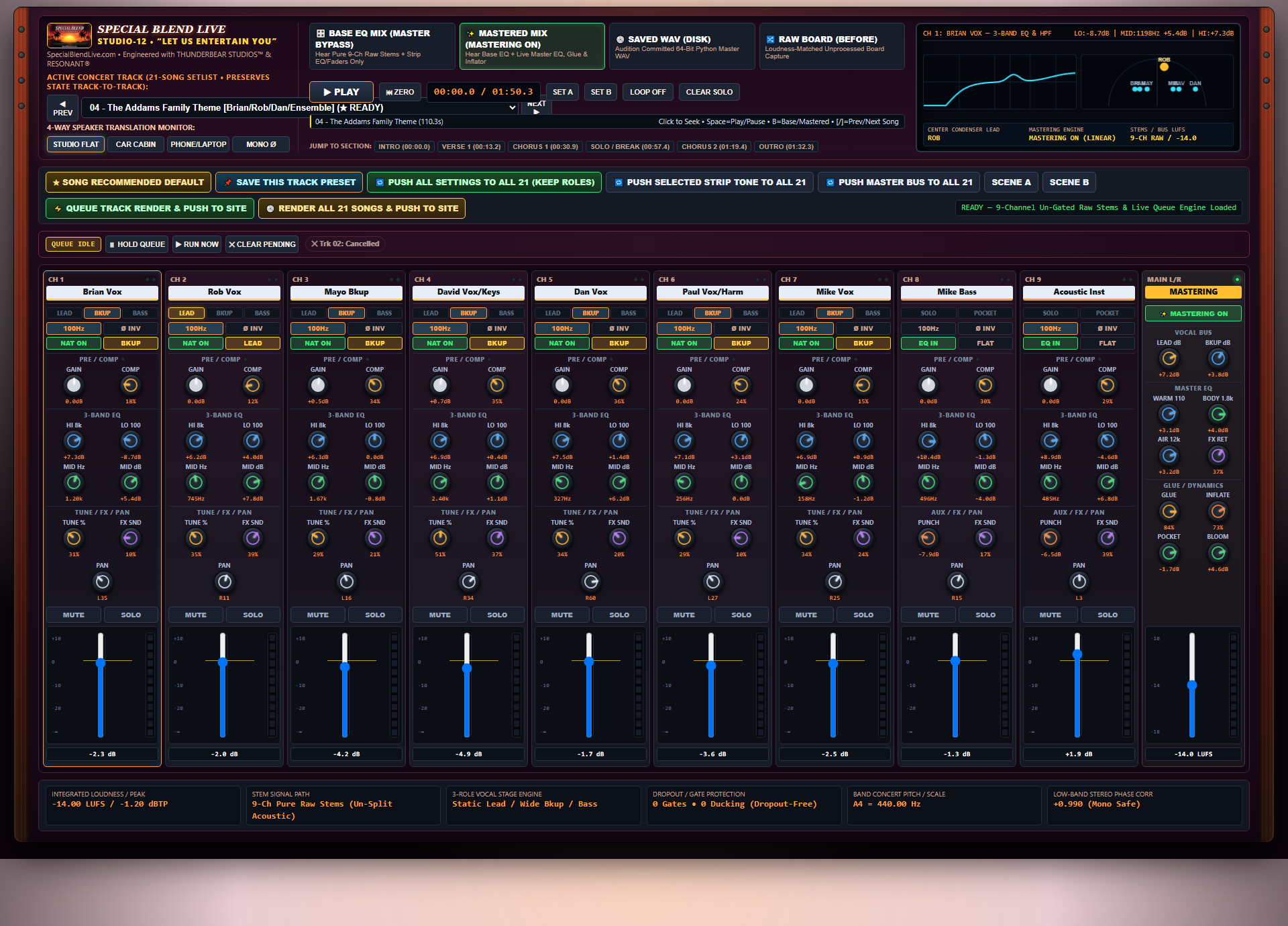Special Blend Edition Studio-12 Track Mixing & Queue Workflow